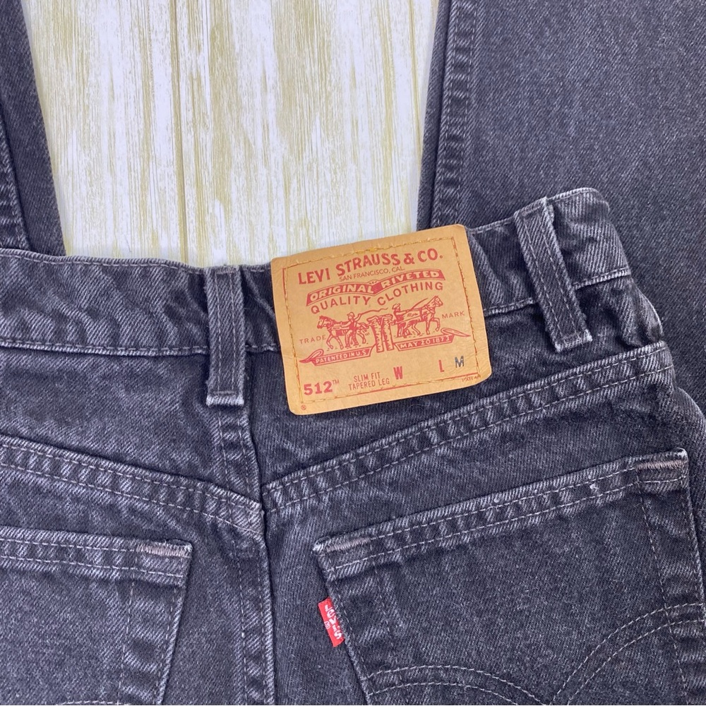 Vintage Levi’s 512 Black Slim Fit Tapered High Rise Denim Jeans - Picture 8 of 9